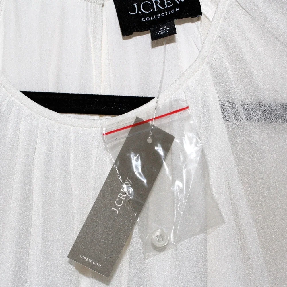 J. Crew Collection Ruffle Top in Viscose Chiffon